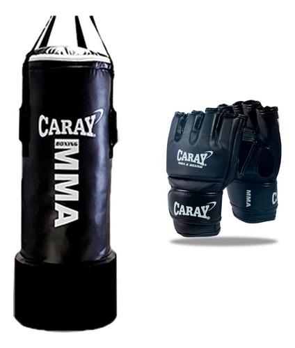 Saco De Boxeo Con Agarradera +un Par De Guantes De Mma Caray