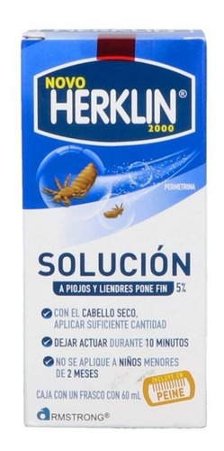 Shampoo Novo Herklin Para Piojos Y Liendres Lavado En Seco