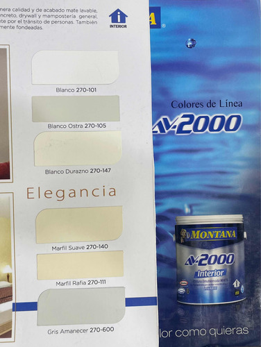 Pintura Blanco Ostra Av-2000 Interior Montana Galón