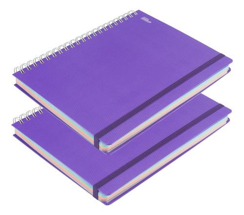 Cuaderno Profesional Universitario 200h Pasta Dura 2 Pzas Color Morado