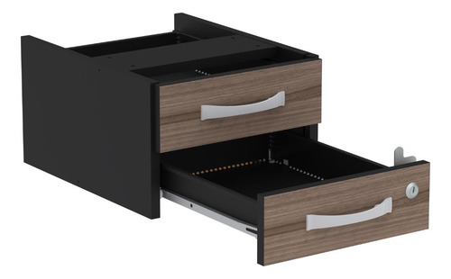 Gaveteiro Aereo 2 Gavetas 29x37 Maxxi Walnut Pandin