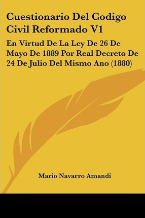 Libro Cuestionario Del Codigo Civil Reformado V1 - Mario ...