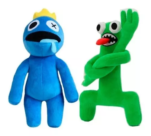 Kit Pelúcia Rainbow Friends Roblox Boneco Green e Orange