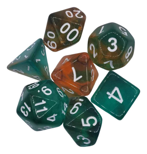 3 Dados Poliédricos De 7 Piezas Dados De Juego