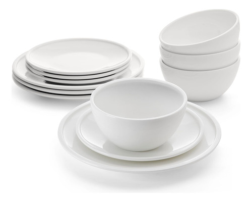 Mikasa Colter Bone China Vajilla Ligera De 12 Piezas, A Para