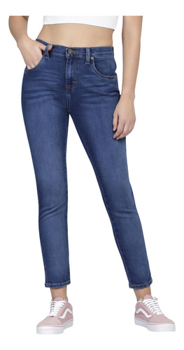 Pantalon Jeans Skinny Pretina Alta Lee Mujer 45m2