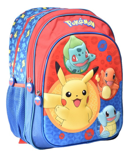 Maleta Escolar Poliéster Impermeable Pasta Dura Pokémon 50cm