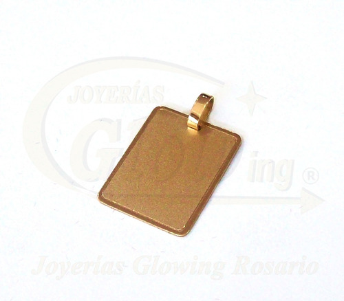Medalla Oro 18k 118 Lisa 19x14mm Grabado Gratis 