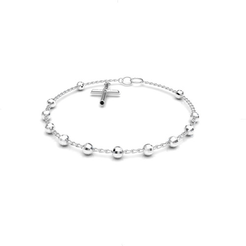 Imagen 2 de 10 de Misterio Pulsera De Plata .925 Con Cruz Para Mujer Agálea