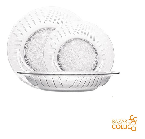 X12 Plato Postre Tilcara Flint, Rigolleau - Bazar Colucci
