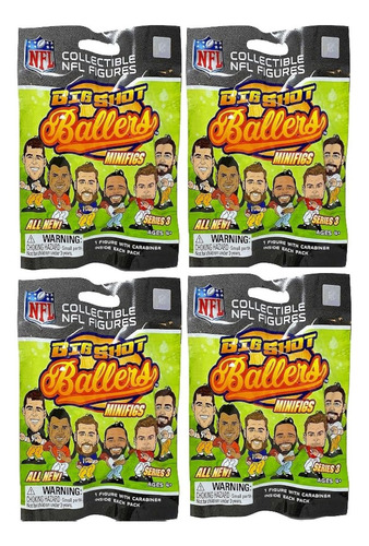 Conjunto De Figuras Nfl Big Shot Ballers - 4 Paquetes