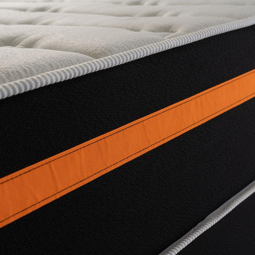 Cama Box C/ Molas Ensacadas Sirius Preto Solteiro 88x188x65
