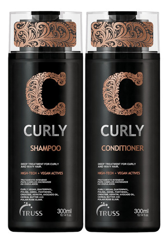 Curly Shampoo + Condicionador Cabelos Cacheados 300ml Truss