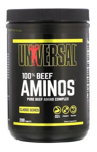 100 % Beef Aminos! Universal! Aminoácidos De Carne!200 Ct Us
