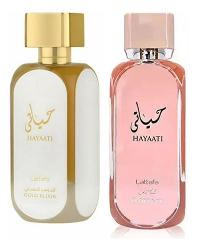 2 Perfumes Lattafa Hayaati Florence + Gold Elixir 100ml X 2