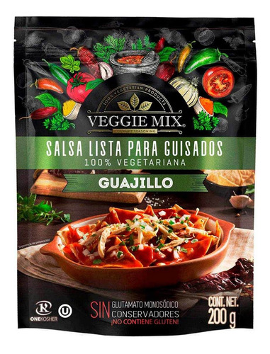 Salsa Guajillo Lista Para Guisados Veggie Mix Vegetariana 200g