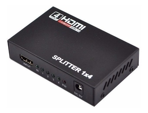 Splitter Hdmi 1x2 Full Hd 1080p Conecta Hasta 2tv De Metal