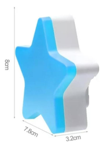 Lampara De Noche Espanta Cuco Luz Led Forma Estrella Niños