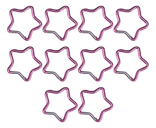 2 Mosquetón Puntiagudo En Forma De Estrella, Rosa Claro
