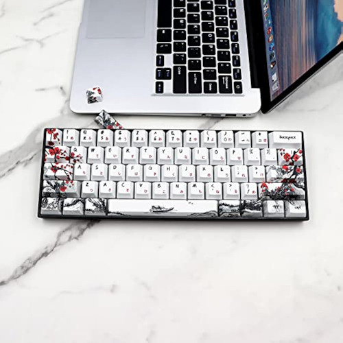 Jsjt Teclas 60 Plum Blossom Keycap, Juego De