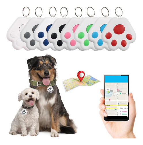 Mini Localizador Gps Cat Paw Llavero Para Mascotas, Perros Y