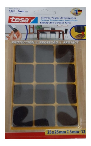 Imagen 2 de 6 de Fieltro Cuadrado Silla Sillón Mesa No Raya X 12 Un. Recoleta