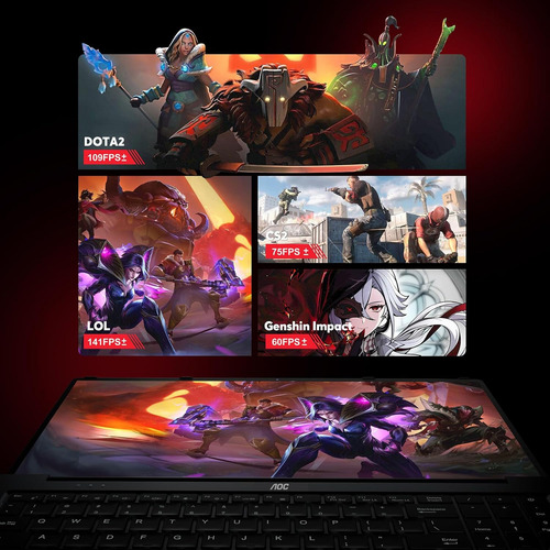 Notebook Aoc Games Amd Ryzen 7 5700u 16gb Ram 512gb 16.1''