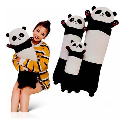 Peluche Almohadon Panda Para Niños 70 Cm