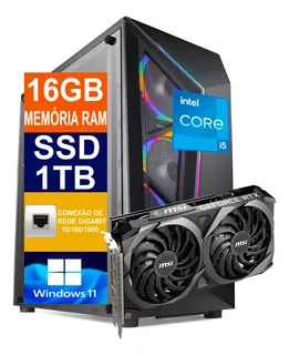 Pc Gamer Cpu I5 12400f / Ssd 1tb / 16gb Ddr4 / Rtx 3060 12gb