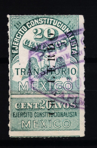 Mexico 1914 Rv23a 20c Transitorio Ejercitos Cd. Lerdo