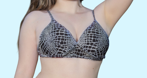 Malla Corpiño Mujer Soft Sin Aro 2350 Yamiel Reptil 95