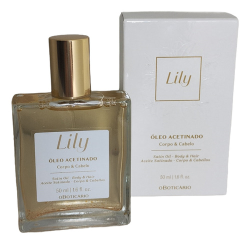 Óleo Acetinado Multifuncional Corpo E Cabelo Lily 50ml