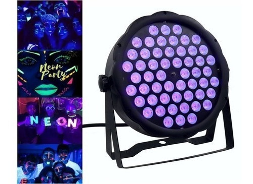 Tacho Par Led Luces Uv Ultravioleta Fiesta Neon 54x3w