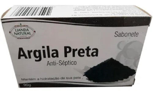 Imagem 1 de 1 de Kit Com 12 Sabonetes Em Barra Argila Preta 90g