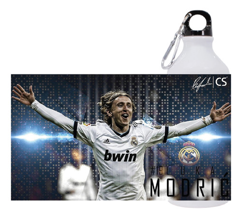 Botella Estampada Luka Modric Real Madrid 1 Regalo 600ml