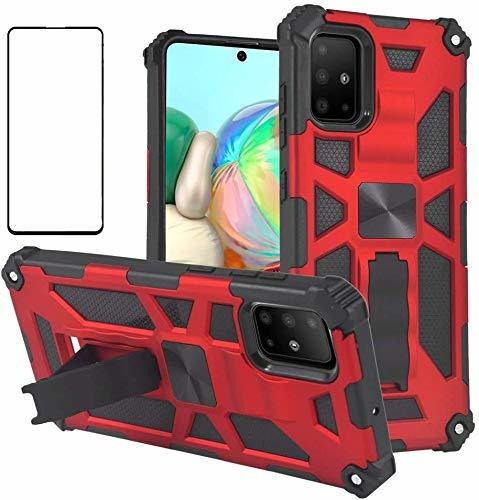 Funda Para Samsung Galaxy A71 Color Rojo Con Mica Protectora