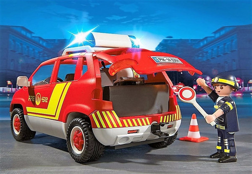 Playmobil Coche De Bomberos Con Luz Y Sonido 5364