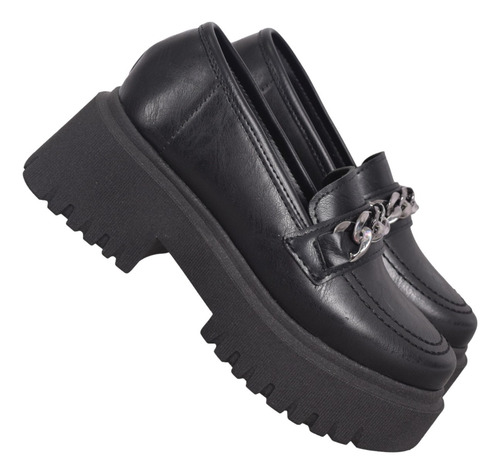 Zapatos Mocasin Mujer Popy´s Mara Platraforma Cadena #210