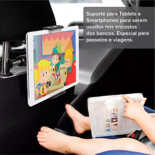 Suporte Veicular P/ Tablet iPad Celular I2go Encosto Cabeca