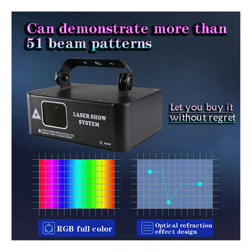 Rayo Láser Rgb 500mw Line Scanner Proyector Escenario Efecto