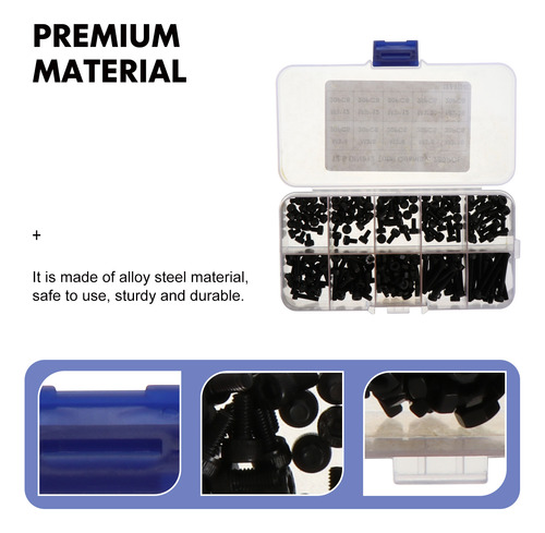 Kit De Liga De Aço De 1 Caixa/280 Peças. Parafusos E Porcas