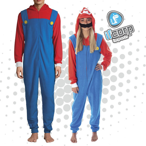 Kigurumi Super Mario Bros Adulto Mameluco Pijama Talla S Y M