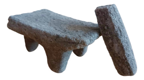 Mini Juguete Tradicional Molcajete Y Metate Piedra Juego Toy