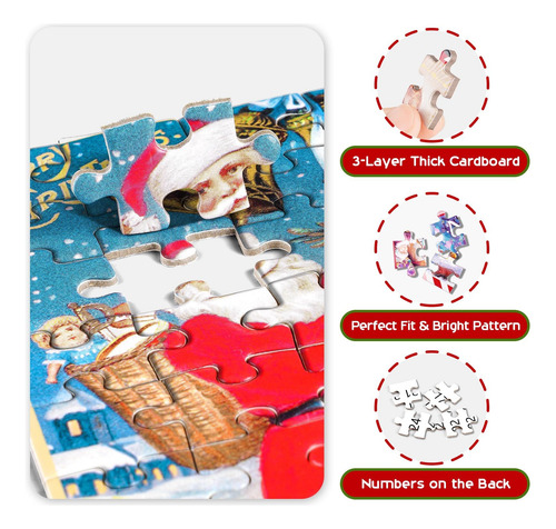Puzle Issray Con Calendario De Adviento Navideño, 1000 Pieza