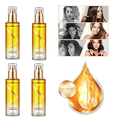 Spray De 4 Aceites Esenciales For El Cuidado Del Cabello Con