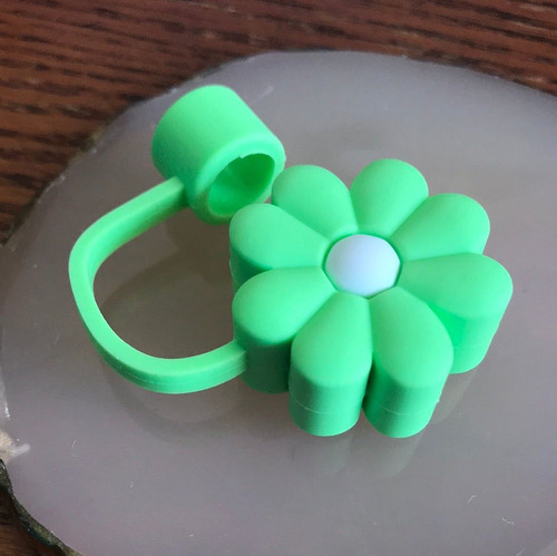 Tampa De Proteção Canudo Copo Stanley 10 Mm Modelos Variados Flor Verde