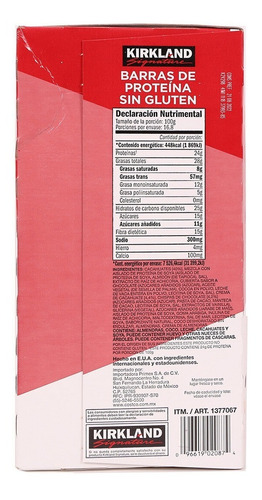 Barras De Proteína Sin Gluten 42 Pzas De 40g Kirkland