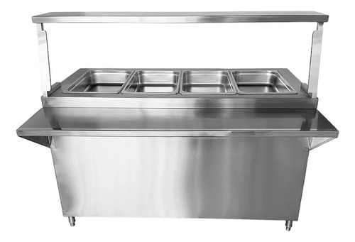 Mesa Caliente Bufetera 4 Enteros Gas Gabinete Inmeza Bmg4