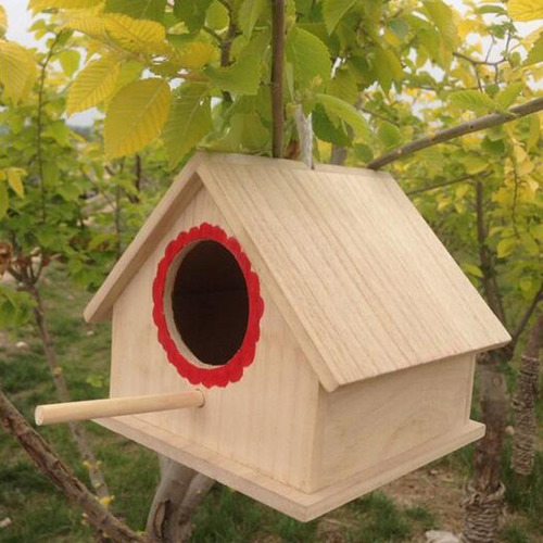 Casa De Pájaros De Para Pájaros Caja Colgante Con Cuerda