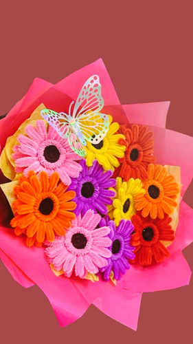 Ramo De Flor Gerbera De Limpiapipas (Usado)